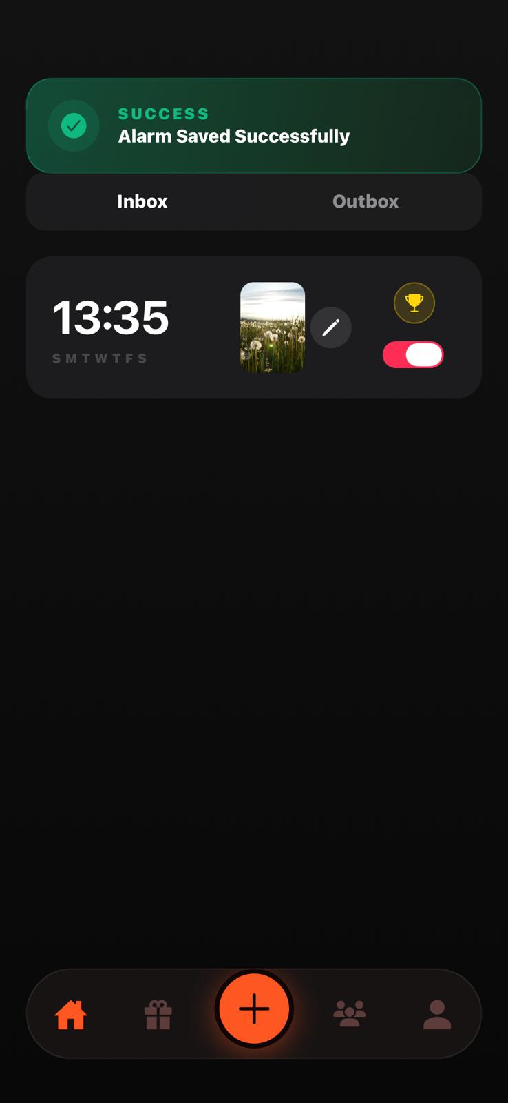 Alarm Saved Successfully
